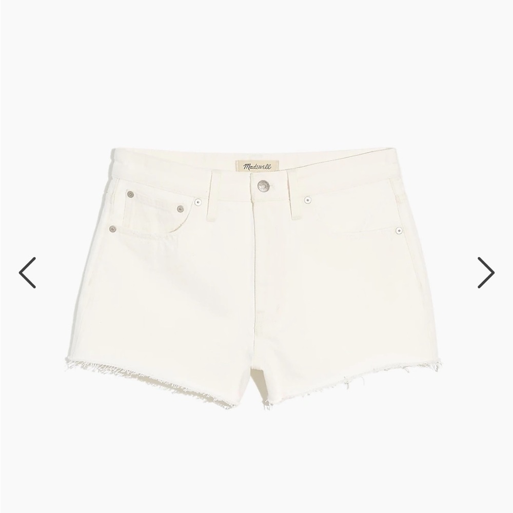 Madewell Relaxed Denim Shorts in Tile White